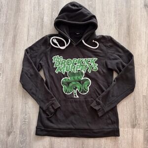 Dropkick Murphys Hoodie Mens Small Black Fleece Pullover Shamrock Band Graphic
